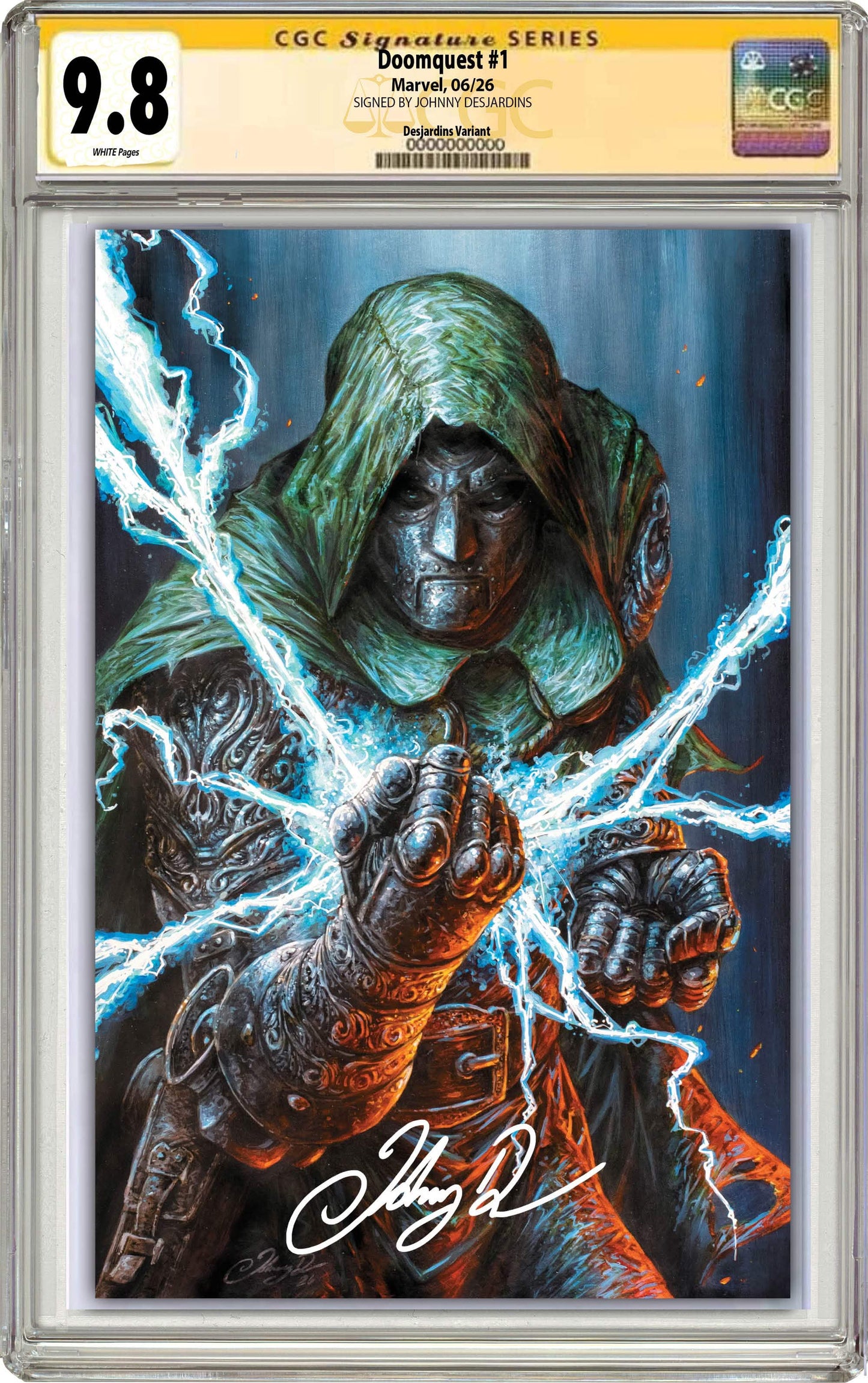 PREORDER: CGC 9.8 Doomquest #1 Johnny Desjardins SIGNED Exclusive Virgin Variant
