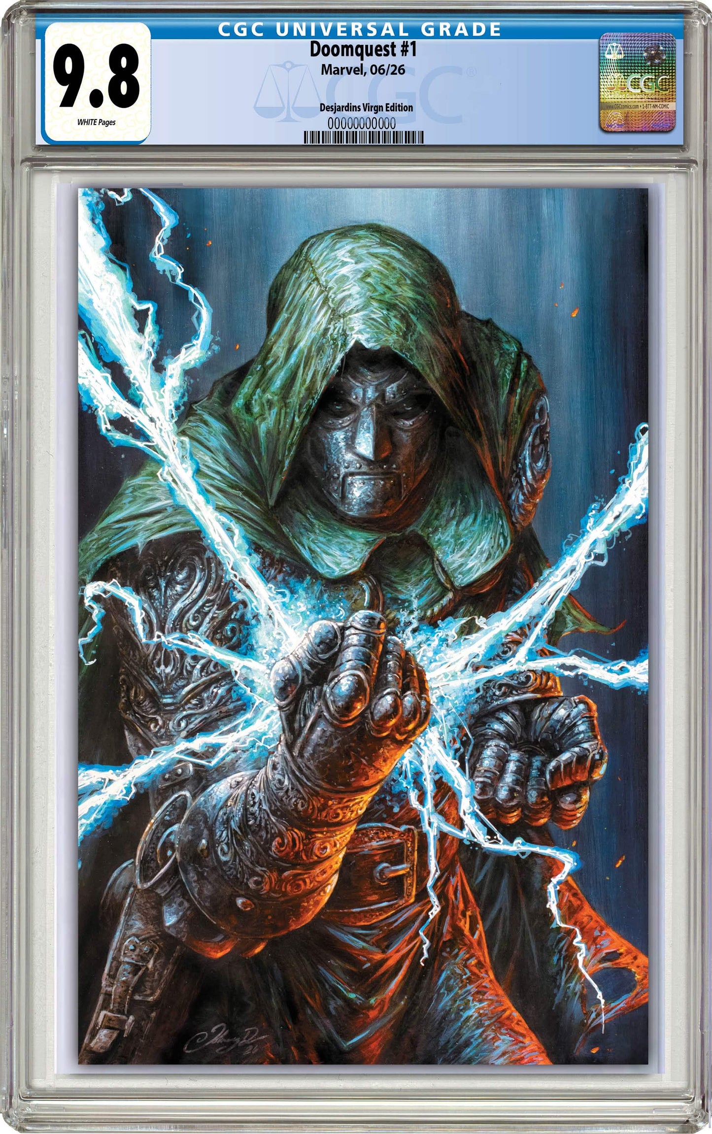 PREORDER: CGC 9.8 Doomquest #1 Johnny Desjardins Exclusive Virgin Variant