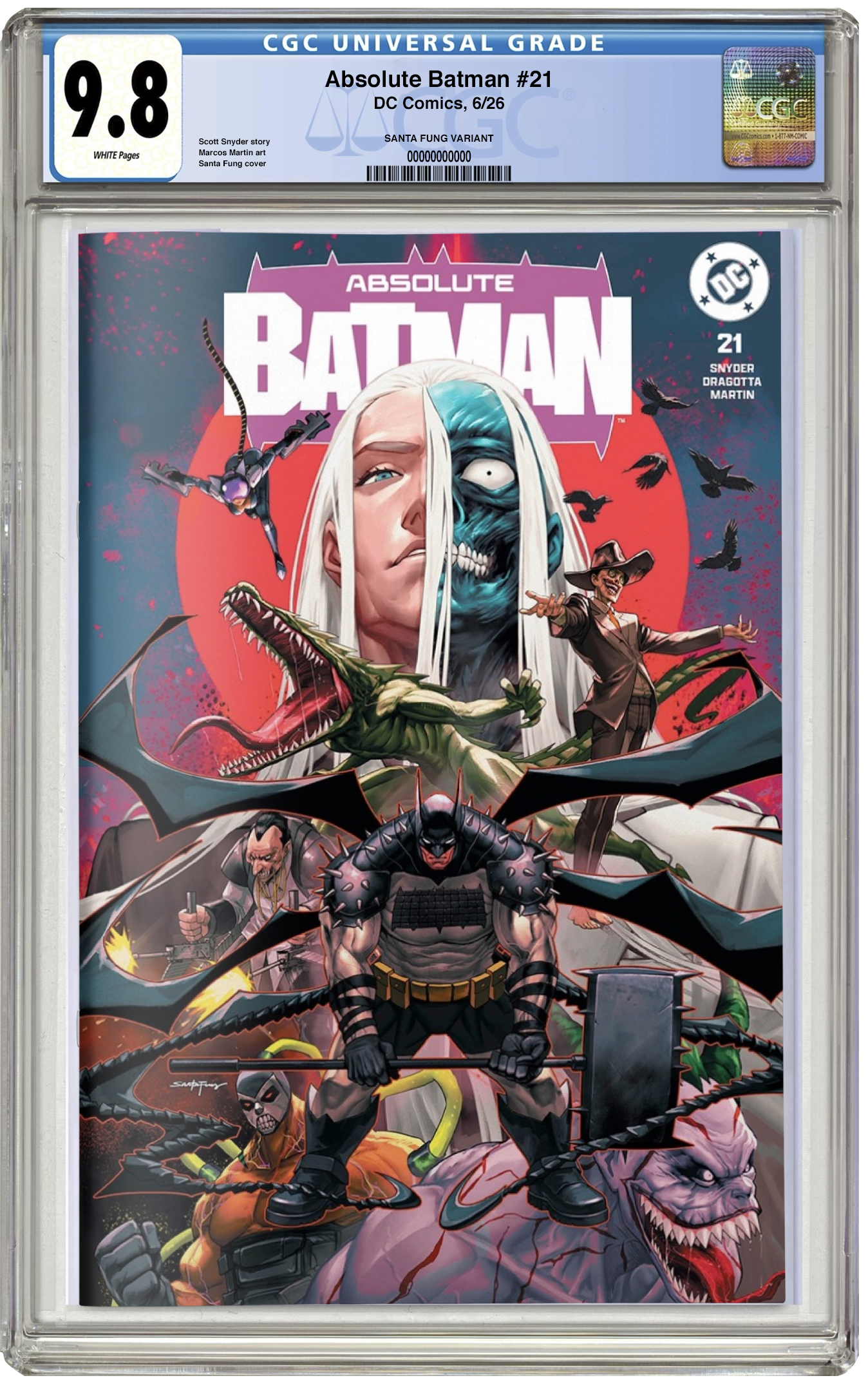 PREORDER: CGC 9.8 Absolute Batman #21 Exclusive Santa Fung Trade Variant