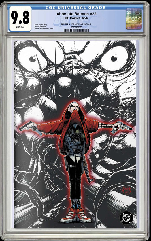 PREORDER: CGC 9.8 Absolute Batman #22 EL Joe Benitez Virgin B&W Variant