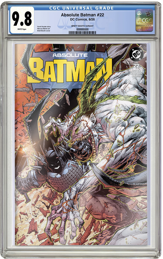 PREORDER: CGC 9.8 Absolute Batman #22 Brett Booth Trade Foil Variant