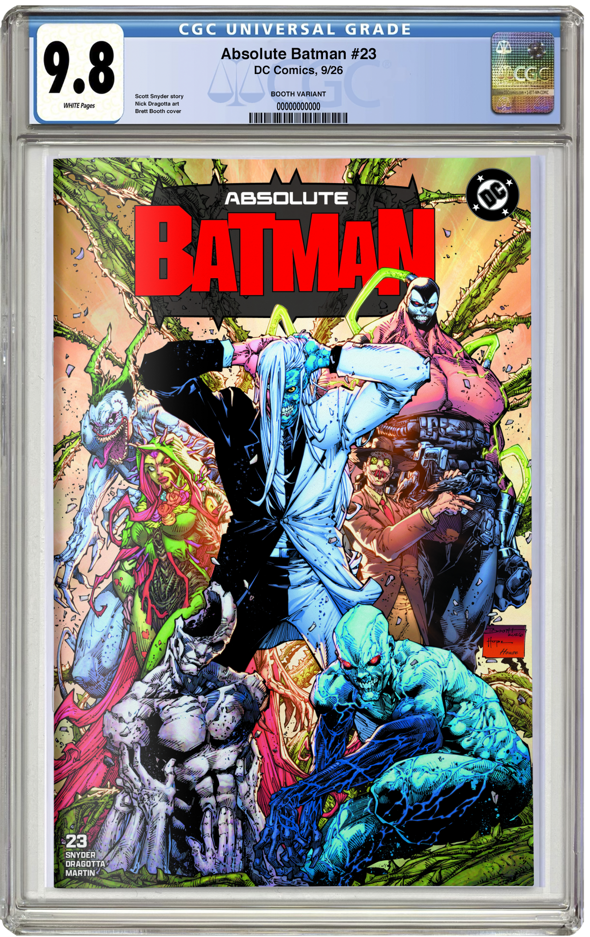 PREORDER: CGC 9.8 Absolute Batman #23 Brett Booth Trade Variant