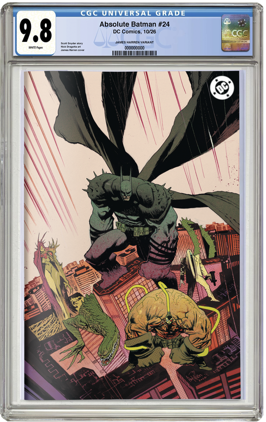 CGC 9.8 Absolute Batman #24 Virgin James Harren NYCC EXCLUSIVE VARIANT