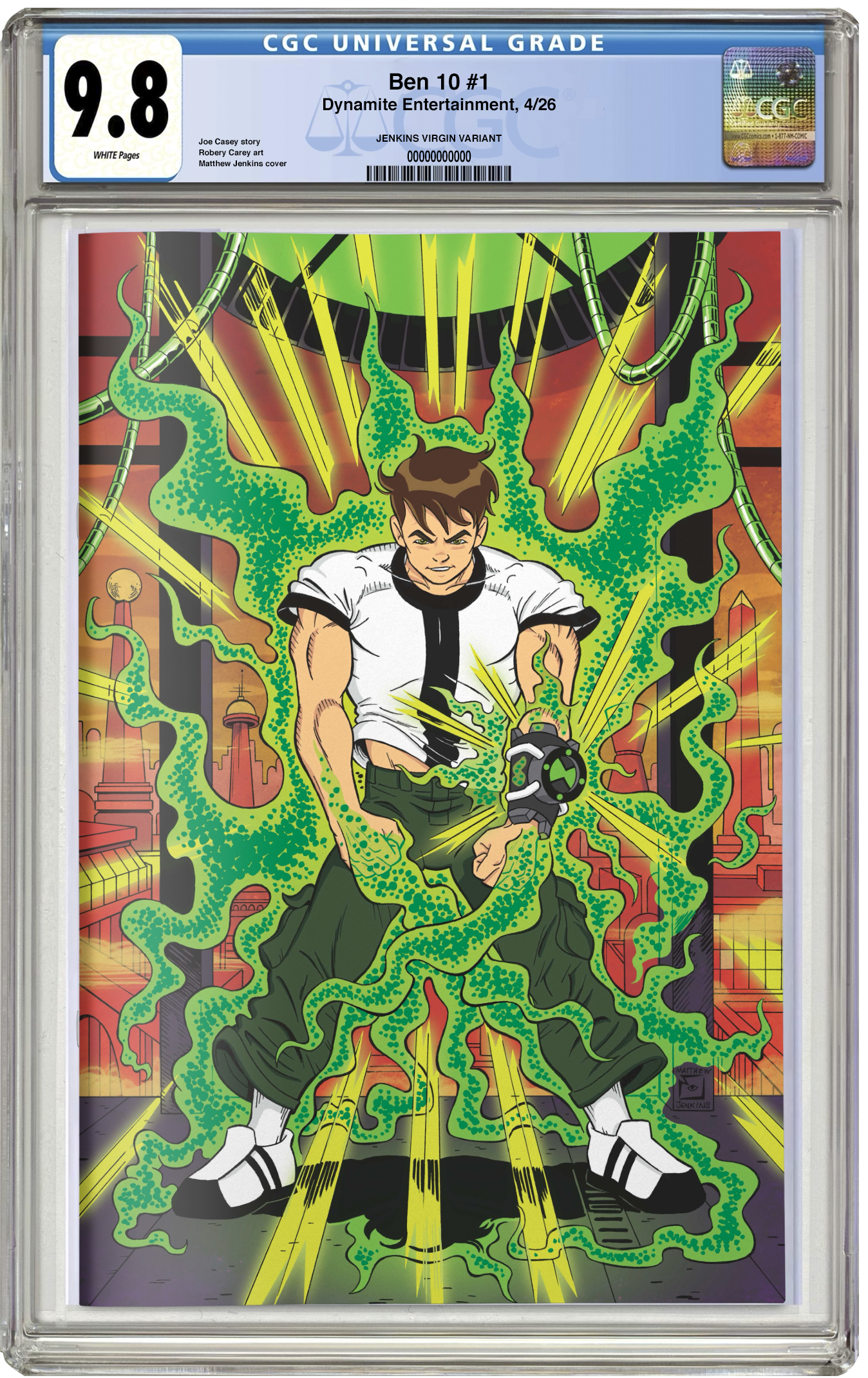 PREORDER: CGC 9.8 Ben 10 #1 Absolute Batman Homage Mathew Jenkins 2nd Print Virgin Variant