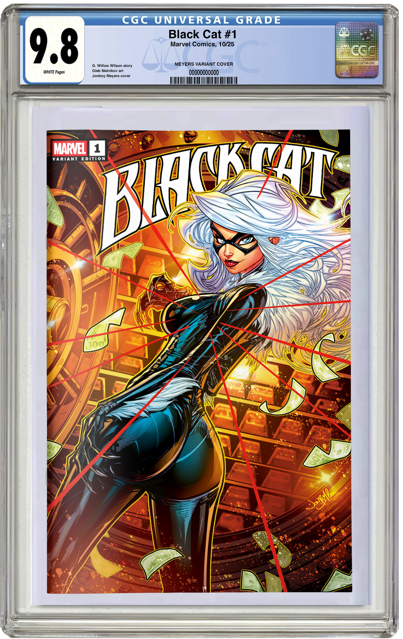 LTD RESTOCK Black Friday Deal: PREORDER: CGC 9.8 Black Cat #1 Jonboy Meyers trade dress variant