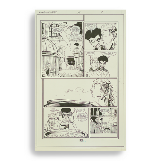 Books of Magic #69 (page 11, complete, no colors)- Peter Gross Original Art