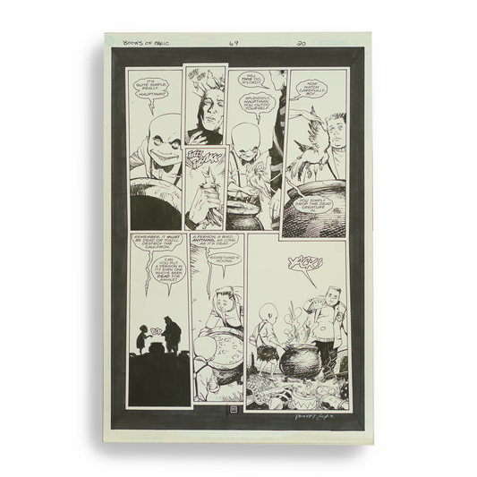 Books of Magic #69 (page 20, complete, no colors)- Peter Gross Original Art