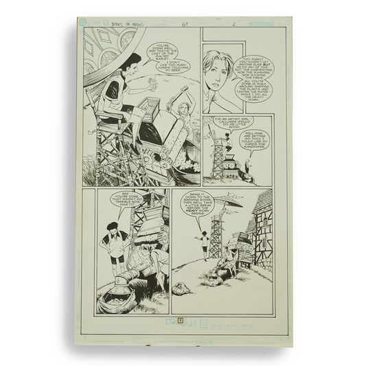 Books of Magic #69 (page 2, complete, no colors)- Peter Gross Original Art