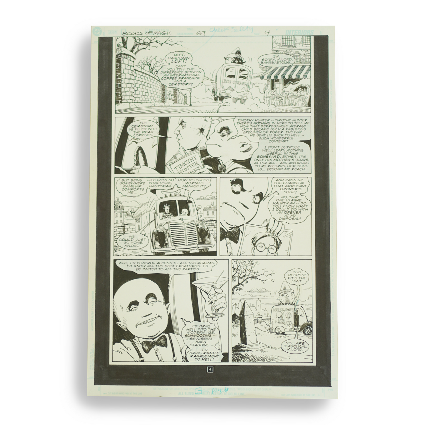 Books of Magic #69 (page 4, complete, no colors)- Peter Gross Original Art