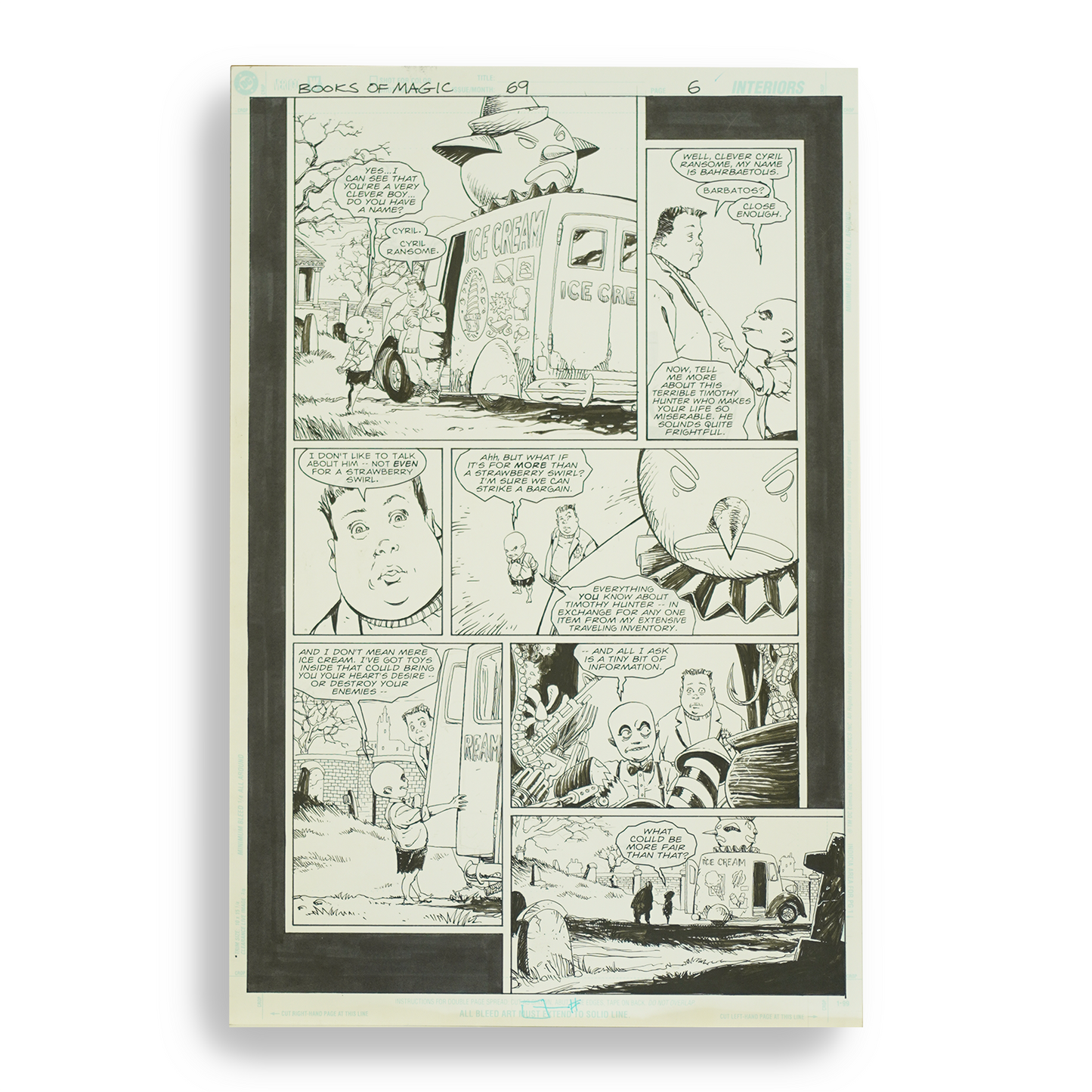 Books of Magic #69 (page 6, complete, no colors)- Peter Gross Original Art
