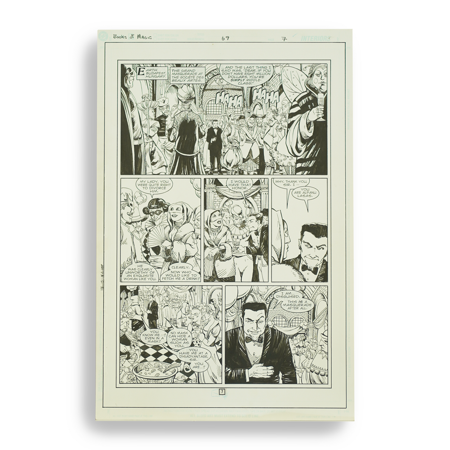 Books of Magic #69 (page 7, complete, no colors)- Peter Gross Original Art