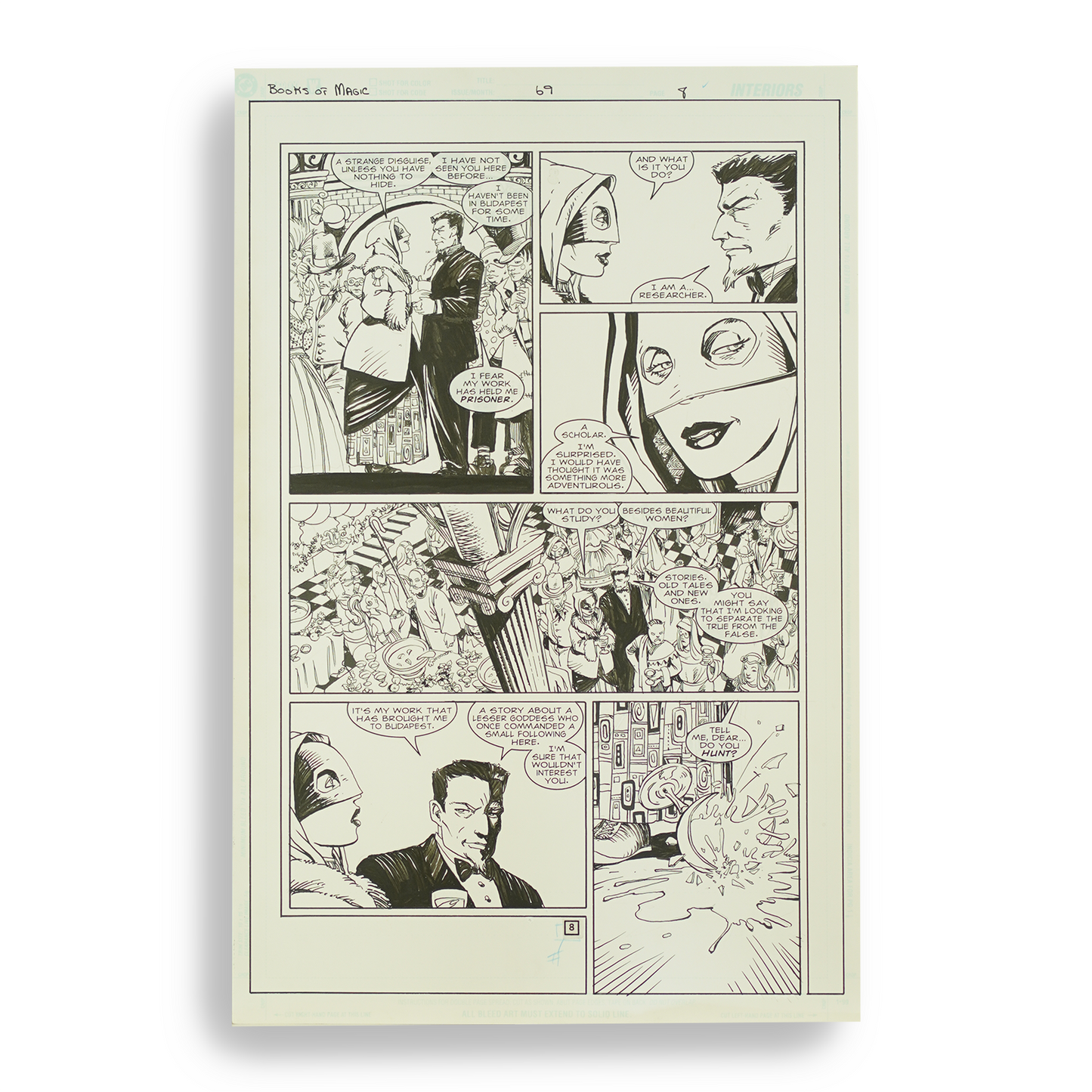 Books of Magic #69 (page 8, complete, no colors)- Peter Gross Original Art
