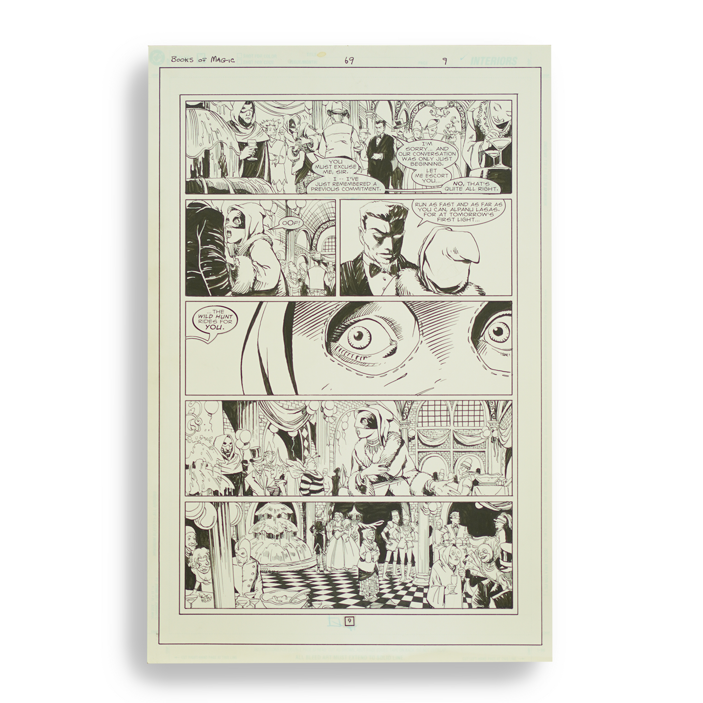 Books of Magic #69 (page 9, complete, no colors)- Peter Gross Original Art