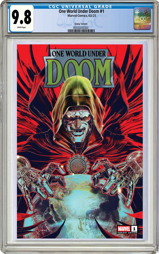 CGC 9.8 One World Under Doom #1 John Giang Trade Dress Variant