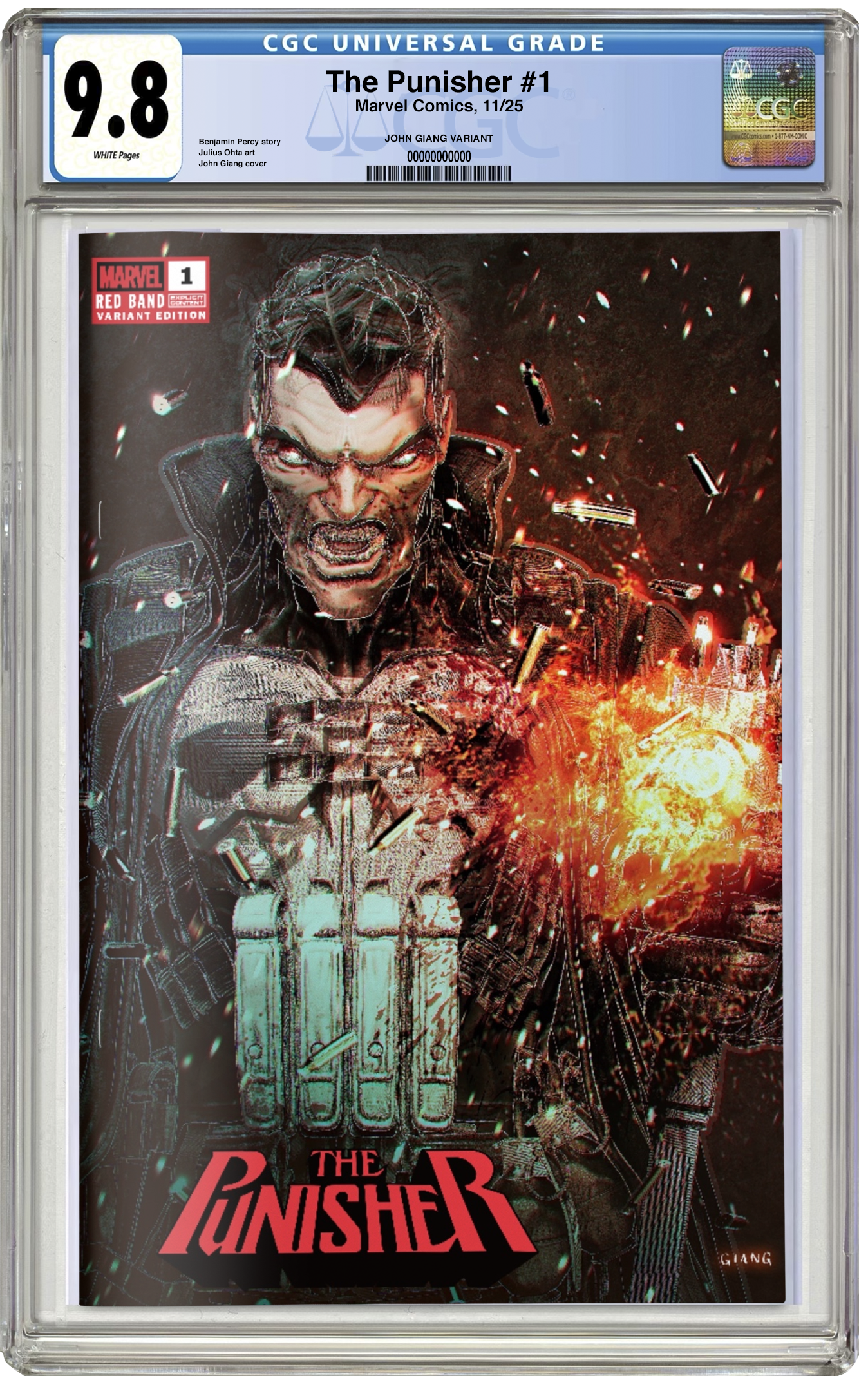 PREORDER: CGC 9.8 Punisher: Red Band #1 John Giang Trade Dress Variant