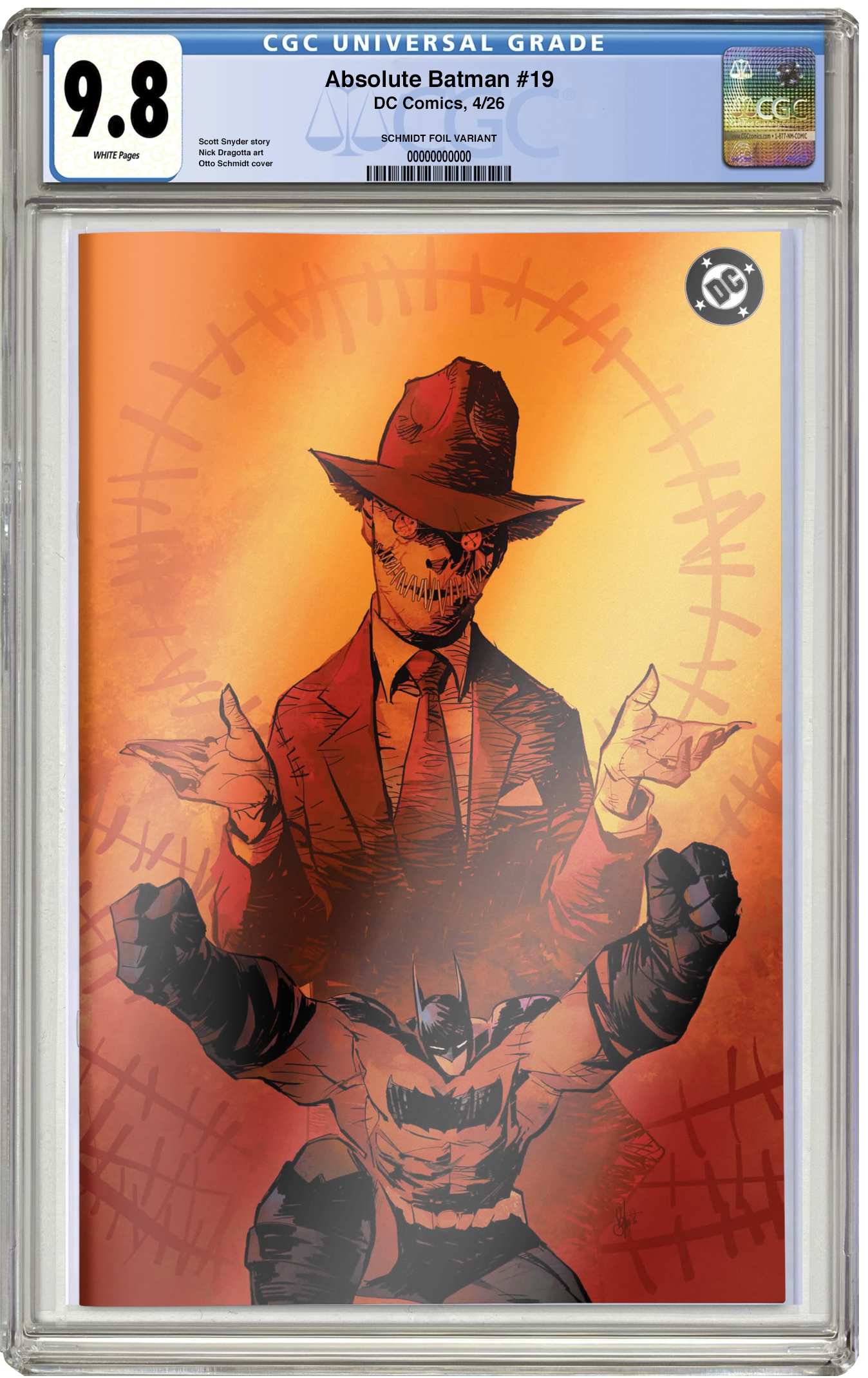 PREORDER: CGC 9.8 Absolute Batman #19 Otto Schmidt Virgin Foil Variant