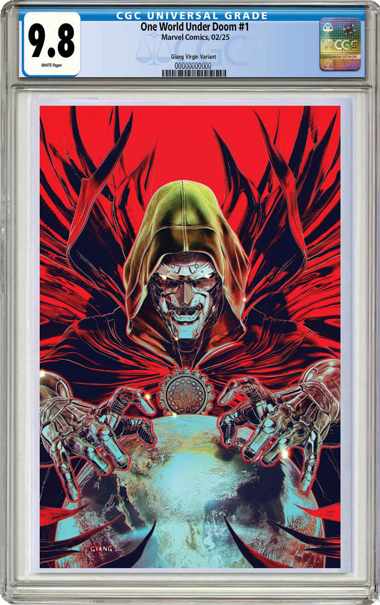 CGC 9.8 One World Under Doom #1 John Giang Virgin Variant