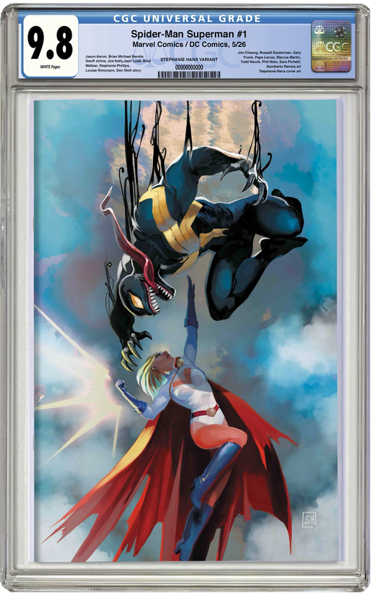 PREORDER: CGC 9.8 Marvel/DC: Spider-Man/Superman #1 Stephanie Hans Virgin Variant