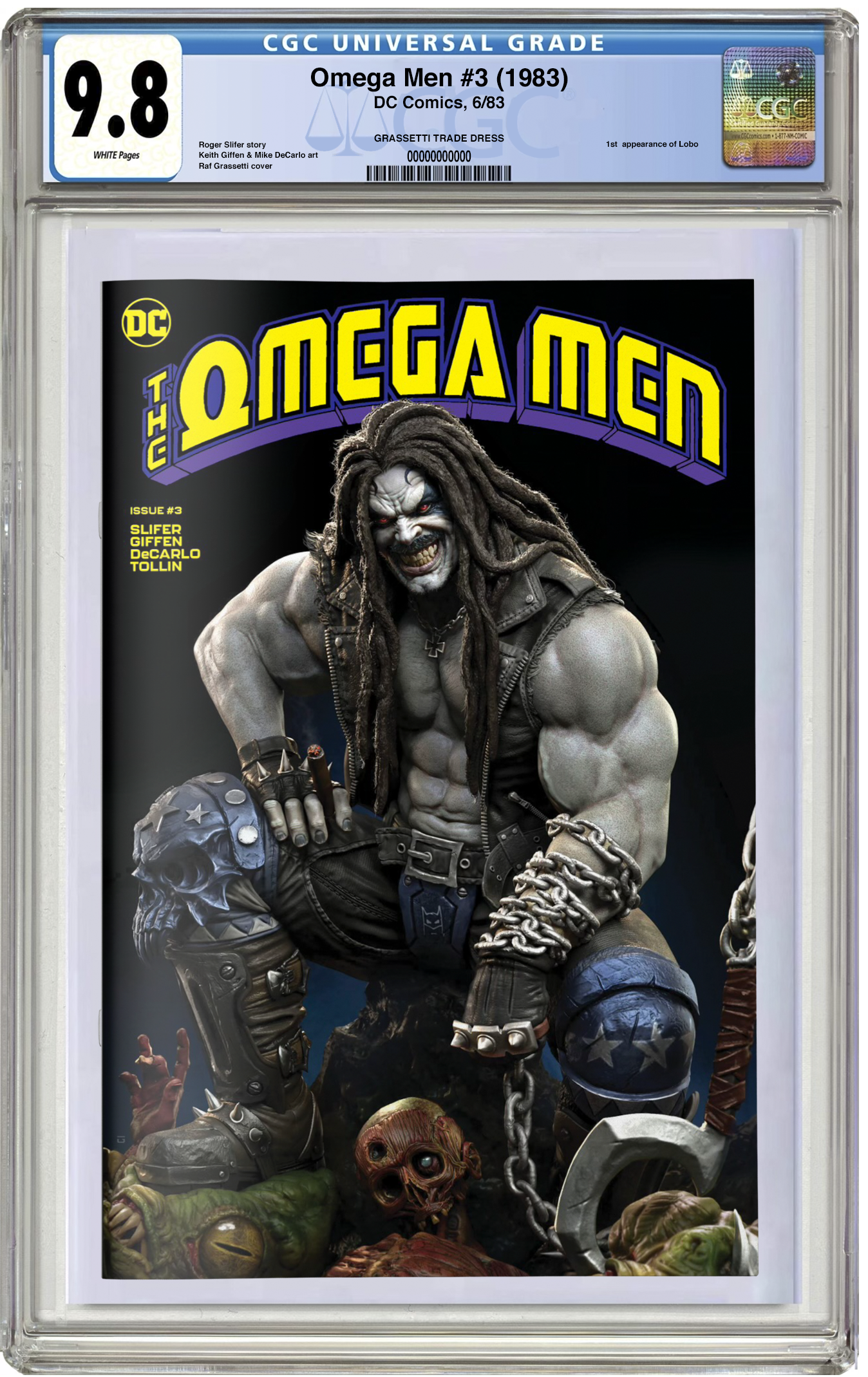 CGC 9.8 Omega Men #3 (1st app. LOBO!) Raf Grassetti Trade Dress Variant
