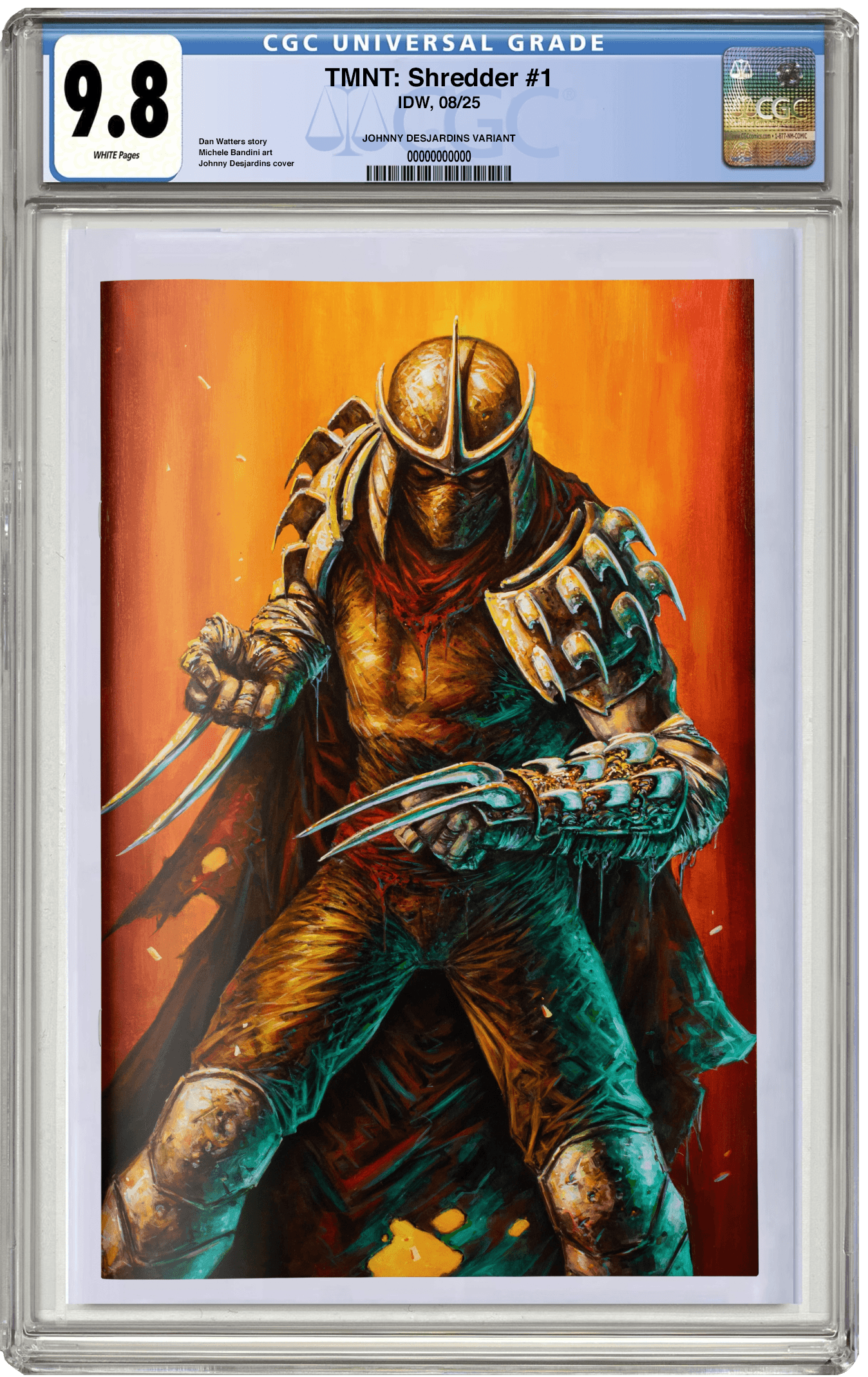 PREORDER: CGC 9.8 TMNT: Shredder #1 Johnny Desjardins Virgin Variant