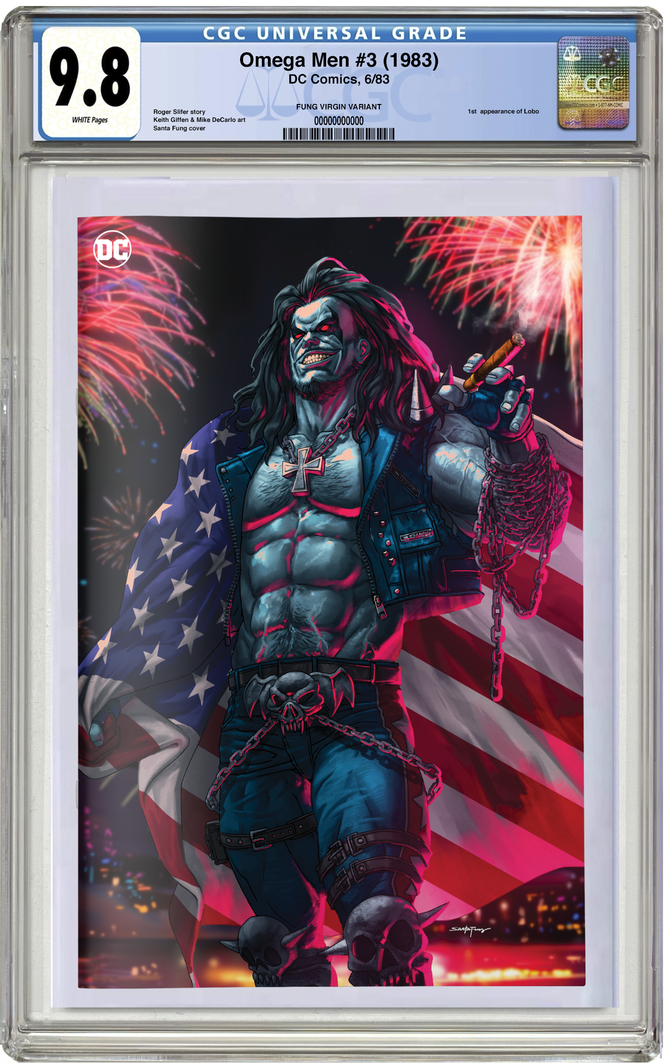 CGC 9.8 Omega Men #3 (1st app. LOBO!) Santa Fung Virgin Variant