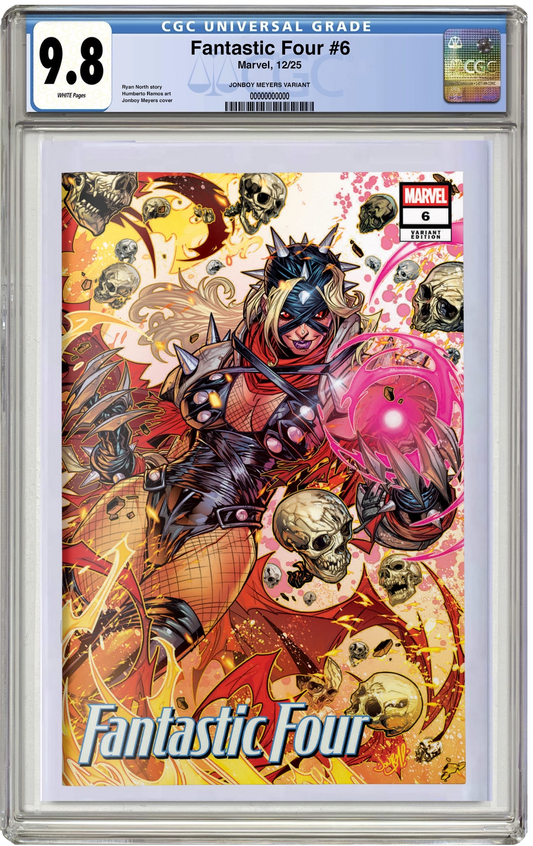 CGC 9.8 Fantastic Four #6 Jonboy Meyers Trade Dress Variant