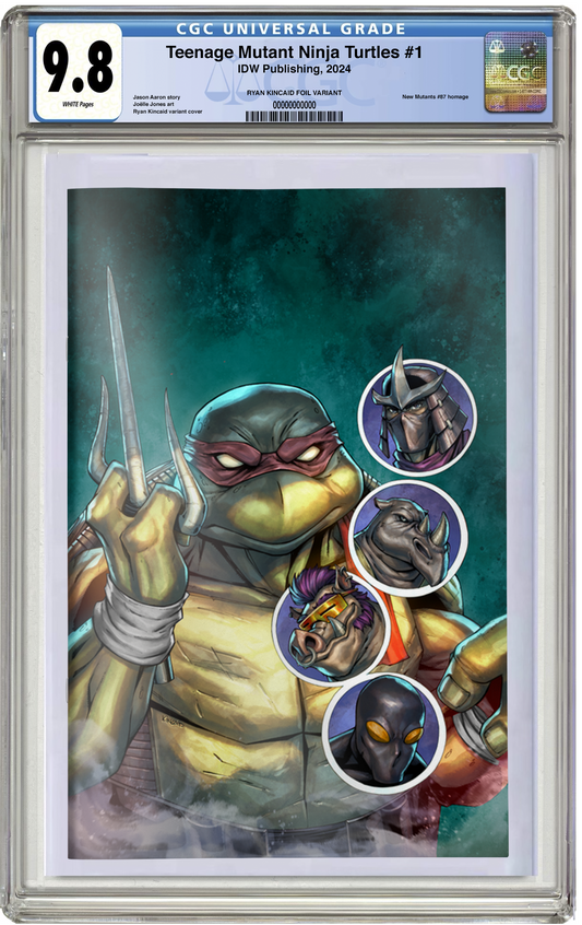 CGC 9.8 TMNT #1 (2024) New Mutants #87 homage foil variant