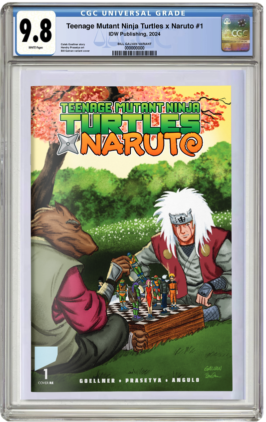 CGC 9.8 TMNT x Naruto #1 Bill Galvan Chess Trade Dress Variant
