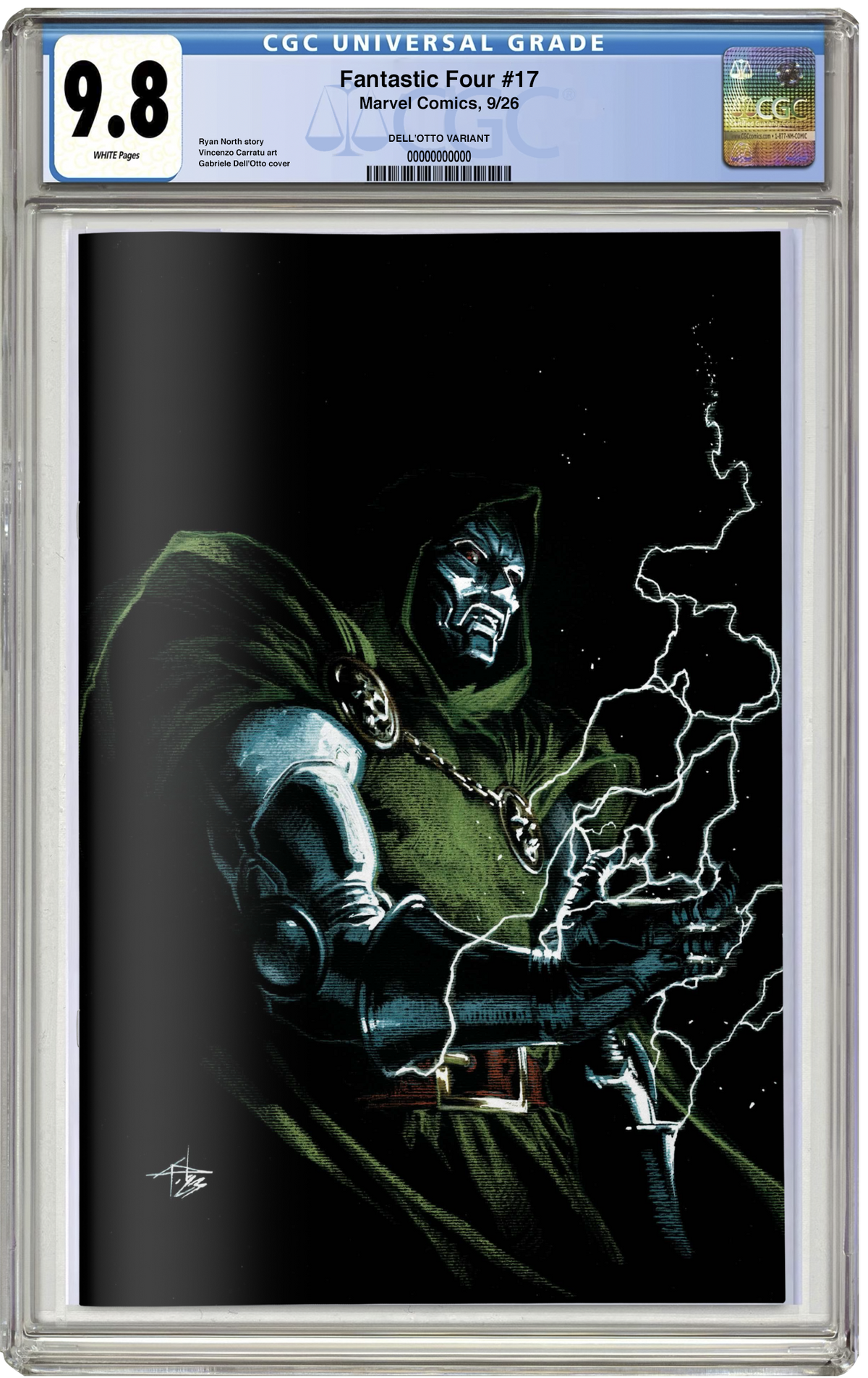 PREORDER: CGC 9.8 Fantastic Four #17 Gabriele Dell'Otto Virgin Variant