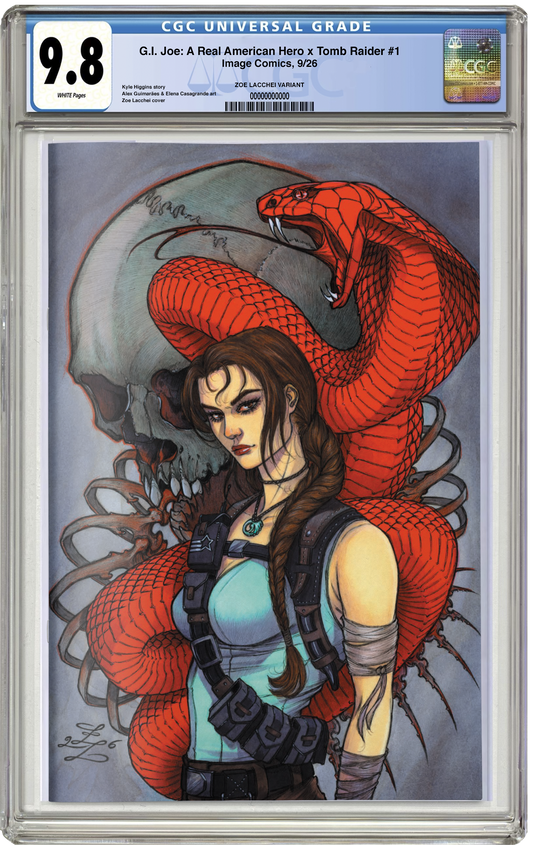 PREORDER: CGC 9.8 G.I. Joe: A Real American Hero / Tomb Raider #1 Virgin Zoe Lacchei NYCC EXCLUSIVE VARIANT