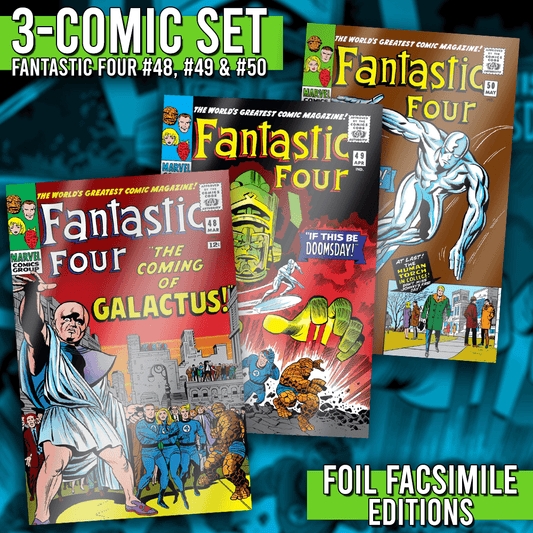 Fantastic Four #48-50 (1965) Facsimile Foil Variants SET OF 3! Galactus Trilogy!