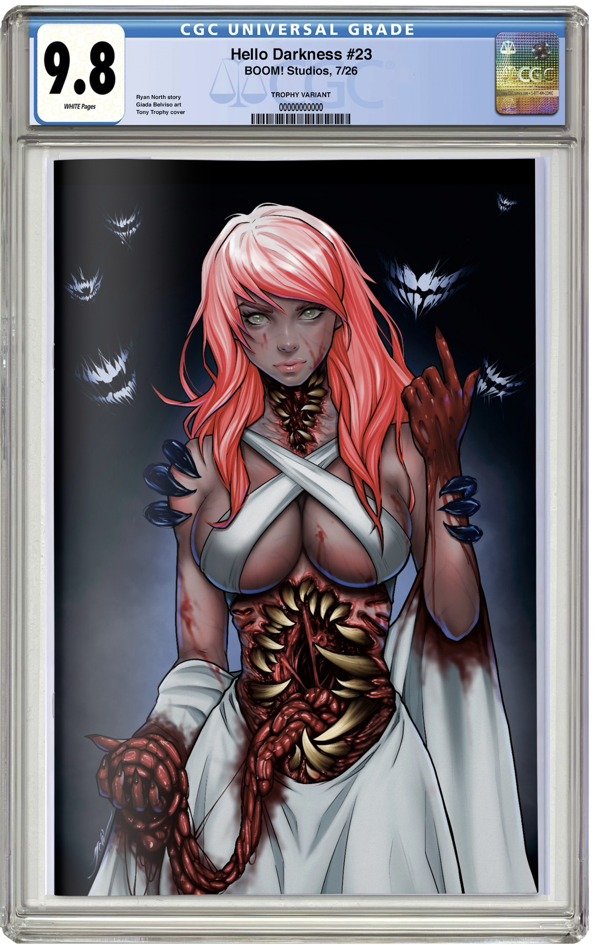 PREORDER: CGC 9.8 Hello Darkness #23 Tony Trophy Virgin Variant