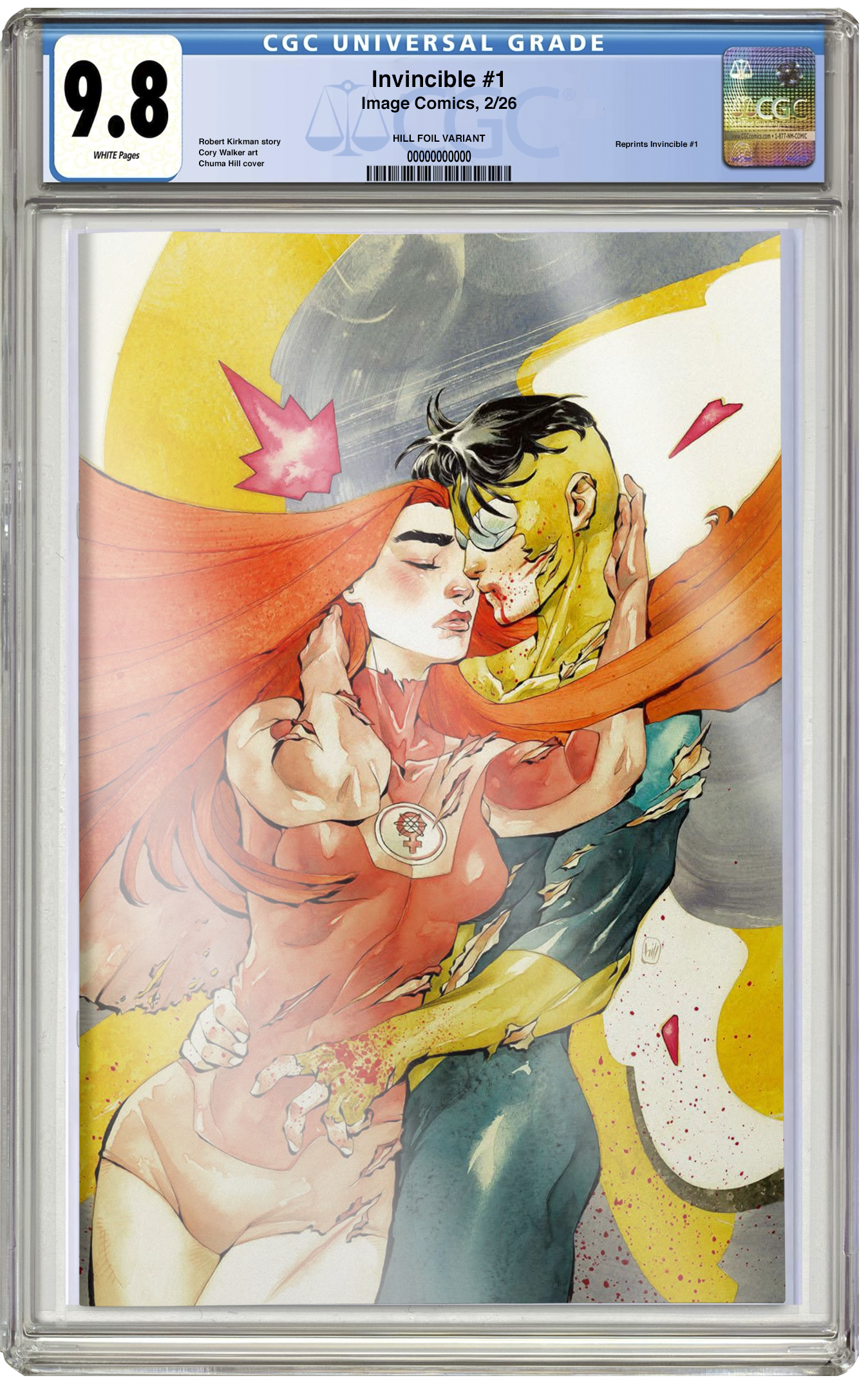 CGC 9.8 Invincible #1 Chuma Hill C2E2 2026 Exclusive Foil Virgin