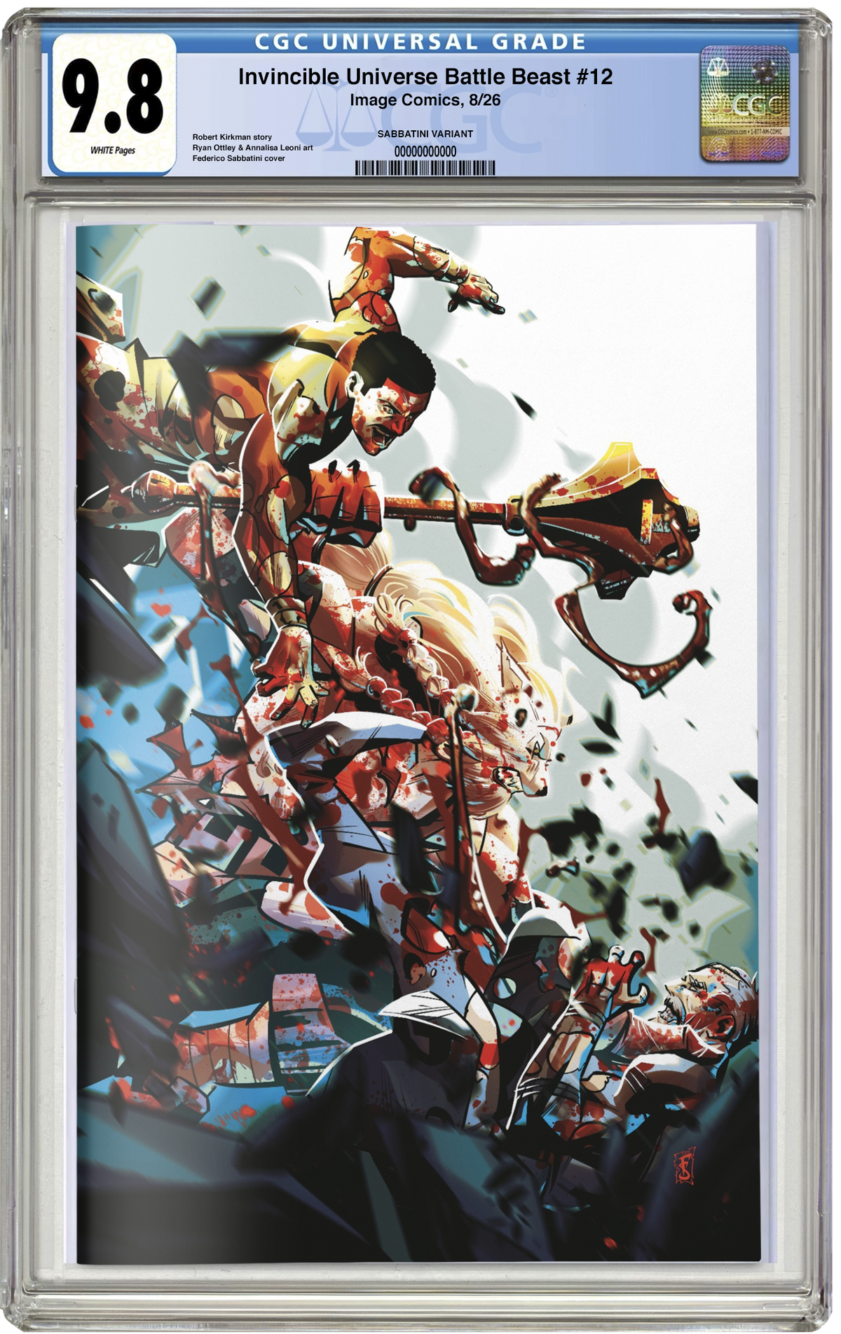 PREORDER: CGC 9.8 Invincible Universe: Battle Beast #12 Federico Sabbatini Virgin Variant