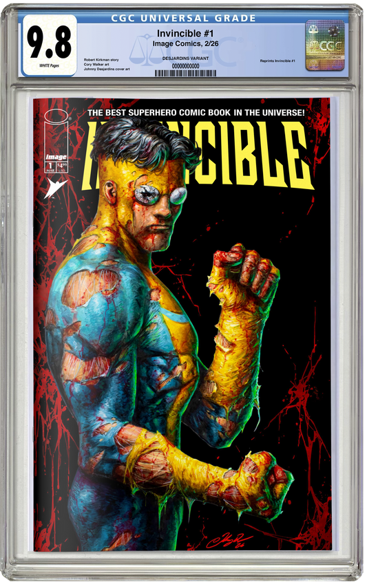 CGC 9.8 Invincible #1 Johnny Desjardins C2E2 2026 Exclusive Trade Variant LTD 1500