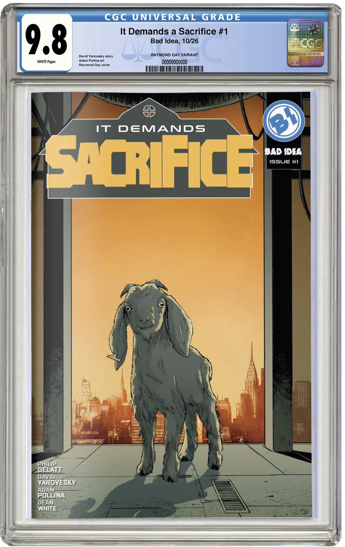 PREORDER: CGC 9.8 It Demands Sacrifice #1 Absolute Batman Homage Color Trade Dress Raymond Gay NYCC EXCLUSIVE VARIANT