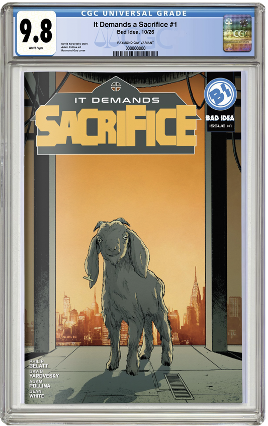 PREORDER: CGC 9.8 It Demands Sacrifice #1 Absolute Batman Homage Color Trade Dress Raymond Gay NYCC EXCLUSIVE VARIANT