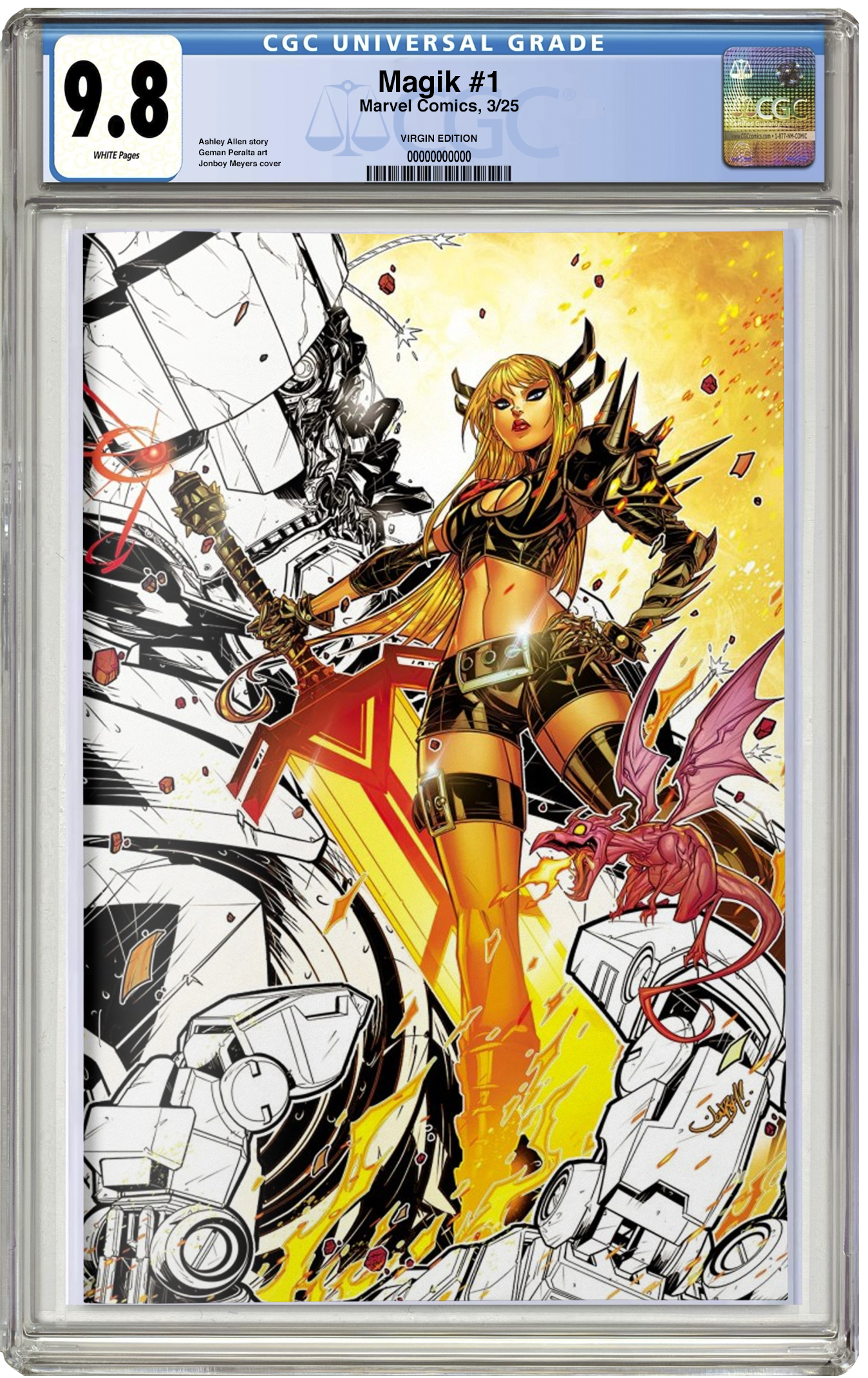 CGC 9.8 Magik #1 Jonboy Meyers Webstore Exclusive Virgin Variant