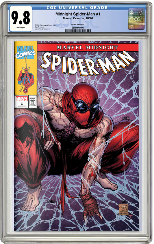 PREORDER: CGC 9.8 Midnight Spider-man #1 Jonathan Uribe Trade Dress NYCC EXCLUSIVE VARIANT