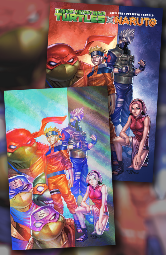 TMNT x Naruto #1 Ryan Kincaid SET OF 2 (Trade & Foil Virgin) New Mutants #98 Homage Variants