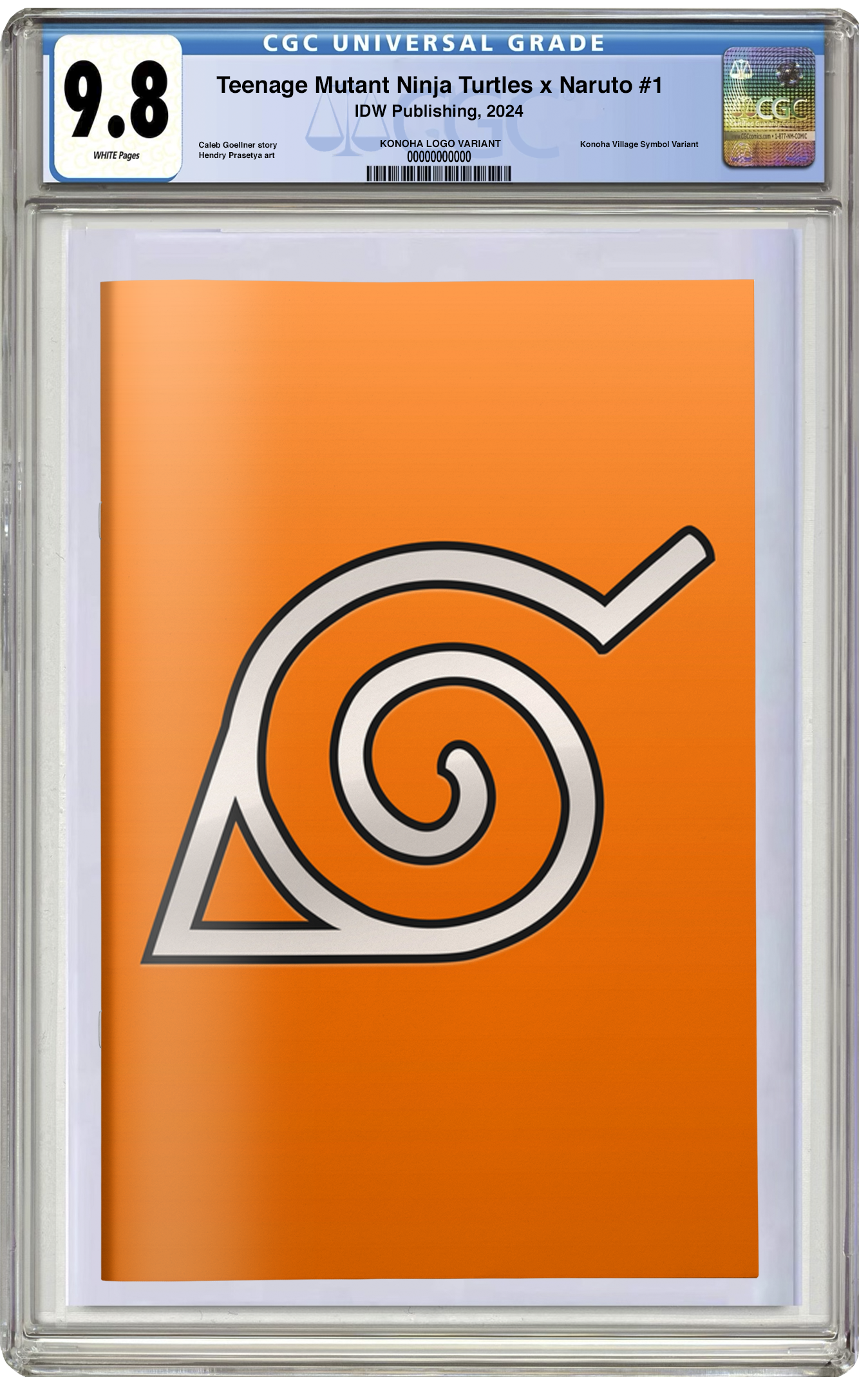 CGC 9.8 TMNT x Naruto #1 Orange Logo Foil Variant