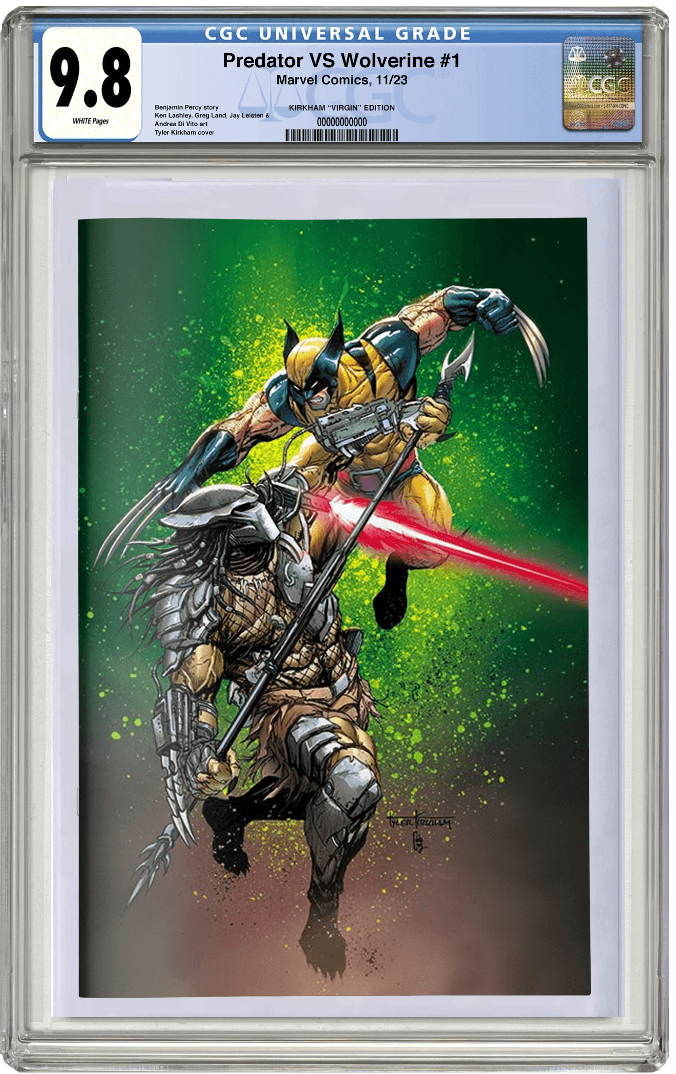 MADE TO ORDER: CGC 9.8 Predator vs. Wolverine #1 Tyler Kirkham Virgin Variant