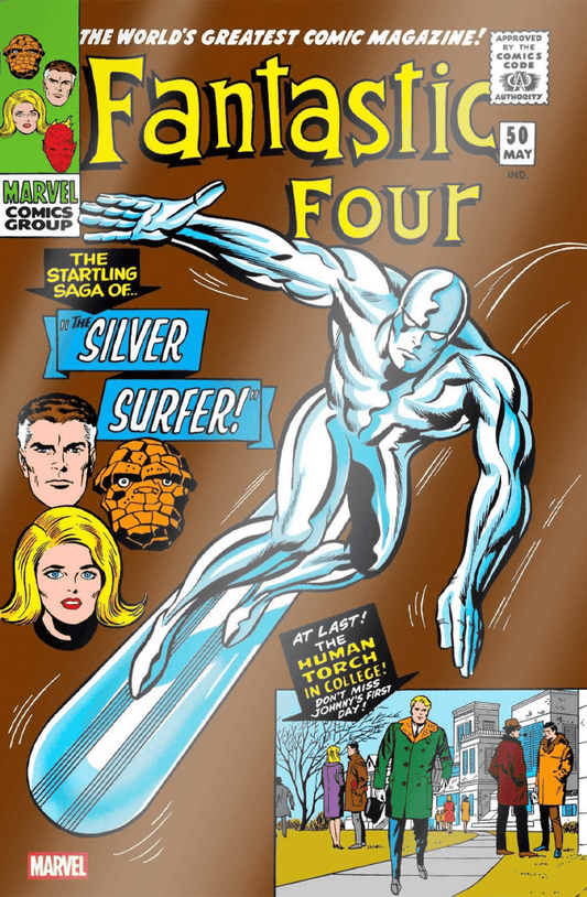 Fantastic Four #50 (1965) Facsimile Foil Variant (US) Silver Surfer vs. Galactus!