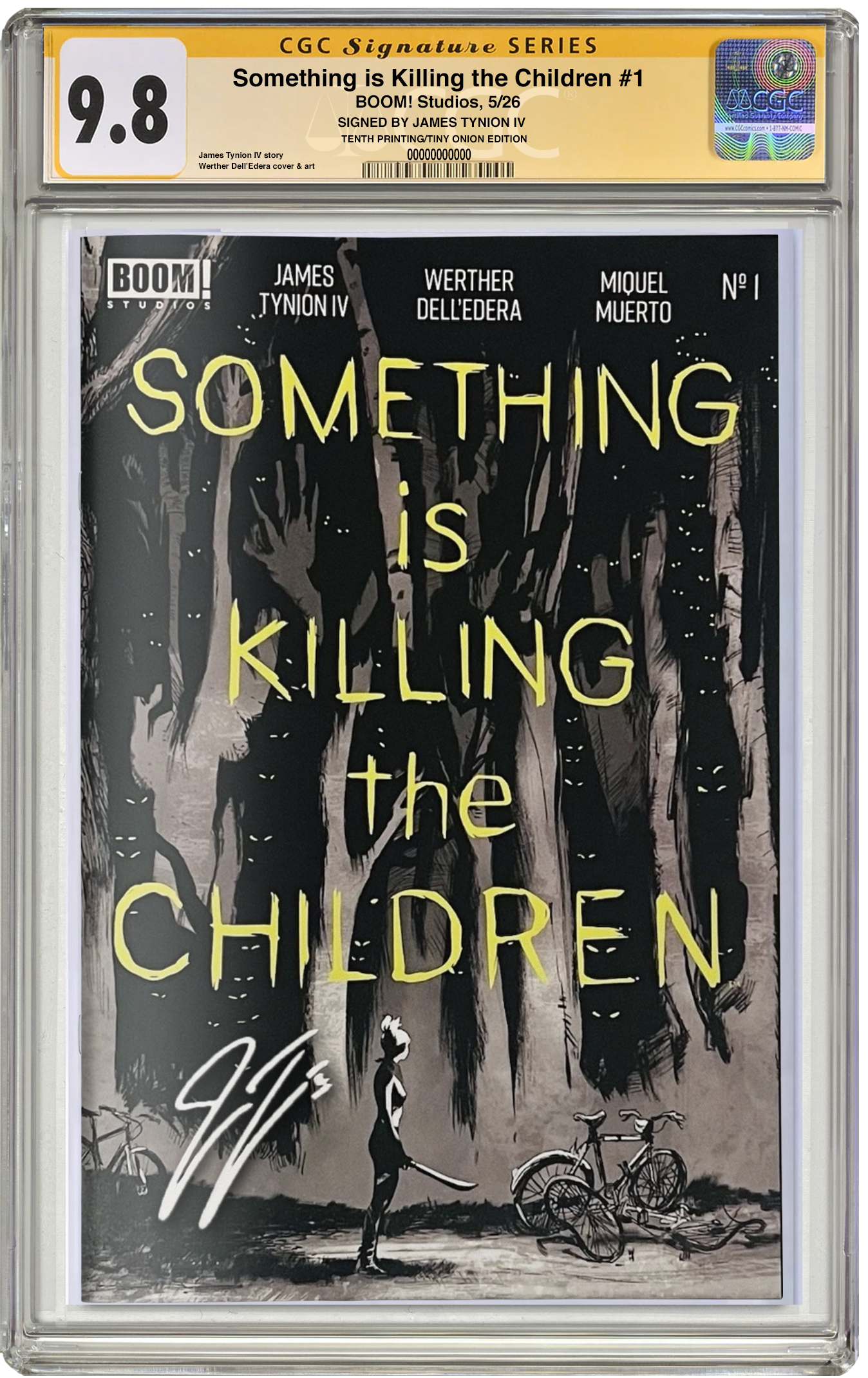 CGC SIGNATURE SERIES 9.8 Something is Killing the Children #1 10th Print Signed James Tynion