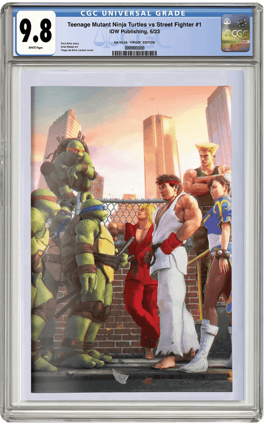 CGC 9.8 TMNT vs. Street Fighter #1 Tiago da Silva Virgin Variant