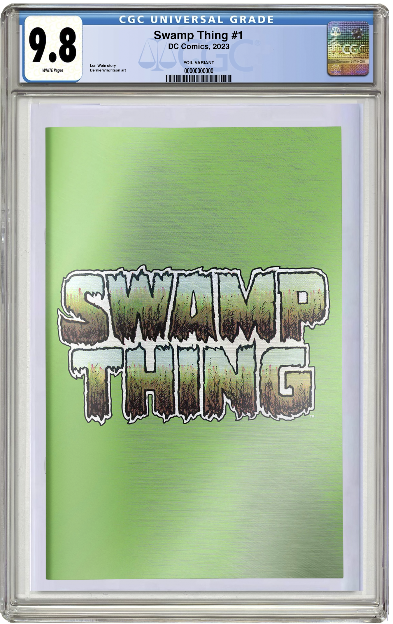 CGC 9.8 Swamp Thing #1 GREEN FOIL LOGO 1972 Reprint - Print Count LTD 500