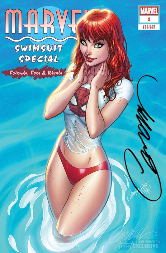 Marvel Swimsuit Special: Friends, Foes & Rivals #1 JSC Artist EXCLUSIVE SIGNED "MJ"