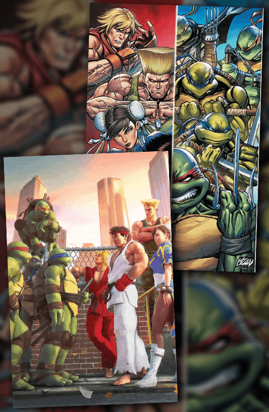 TMNT vs. Street Fighter #1 SET OF TWO Virgin Variants