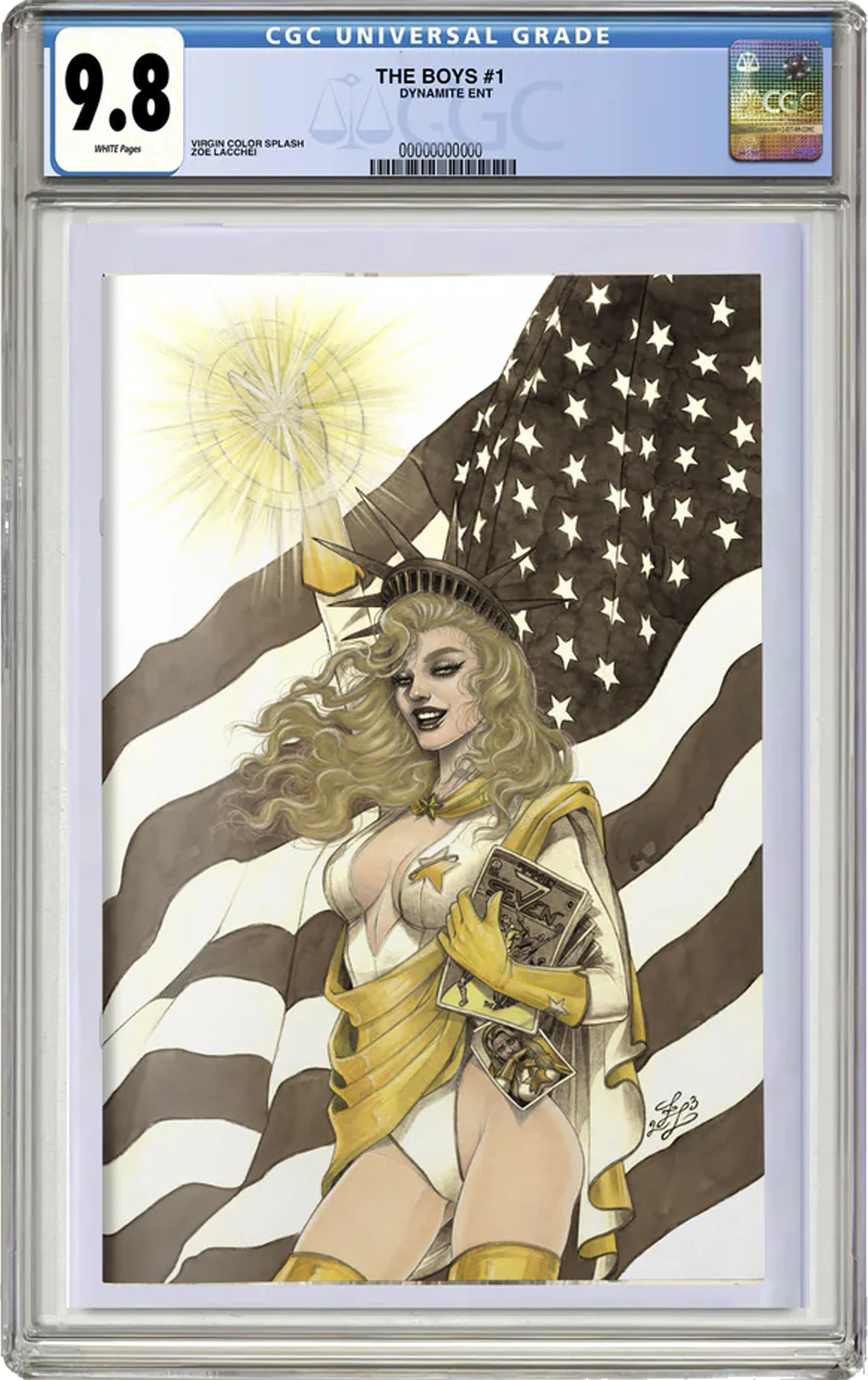 CGC 9.8 The Boys #1 - Virgin Color Splash - Zoe Lacchei - 350 CGC 9.8 The Boys #1 - Virgin Color Splash - Zoe Lacchei - 350