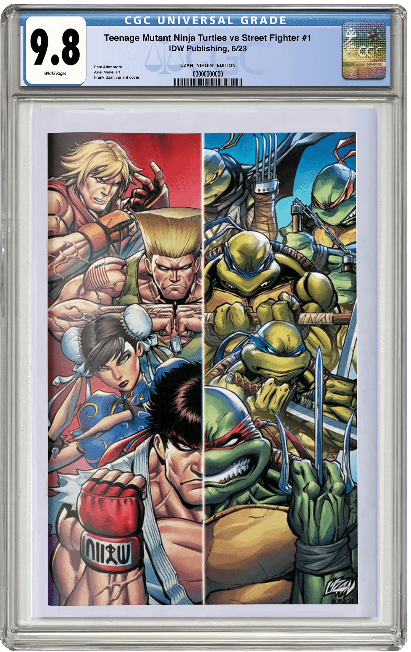 CGC 9.8 TMNT vs. Street Fighter #1 Franck Uzan Virgin Variant